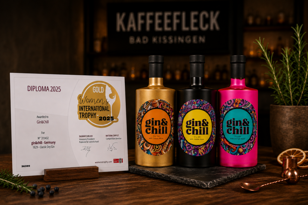 gin&chill, eigener Gin vom Kaffeefleck Bad Kissingen